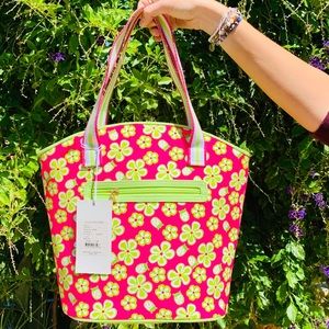 Lily Pulitzer palm Beach NWT canvas  tote Purse
